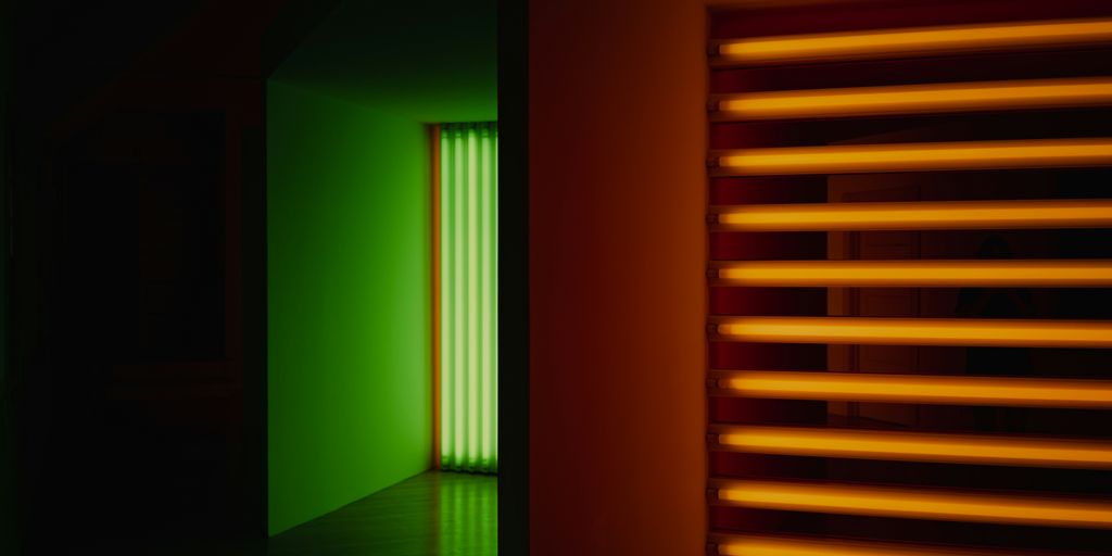 yellow and orange window blinds